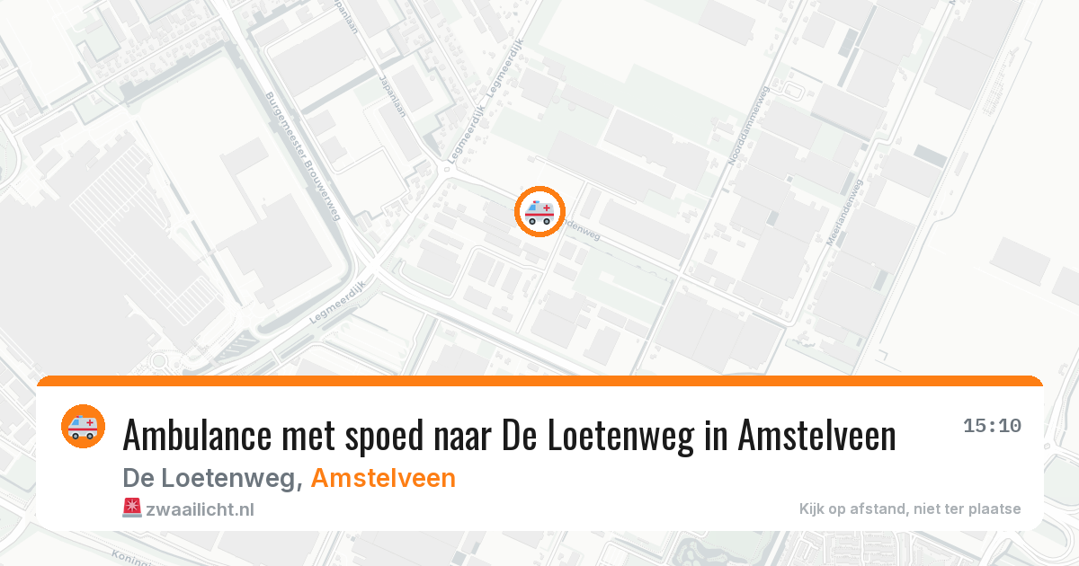 Ambulance met spoed naar De Loetenweg in Amstelveen — 3 aug 2026