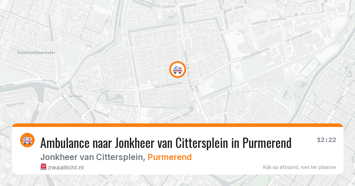 Ambulance naar Jonkheer van Cittersplein in Purmerend — 10 aug 2026