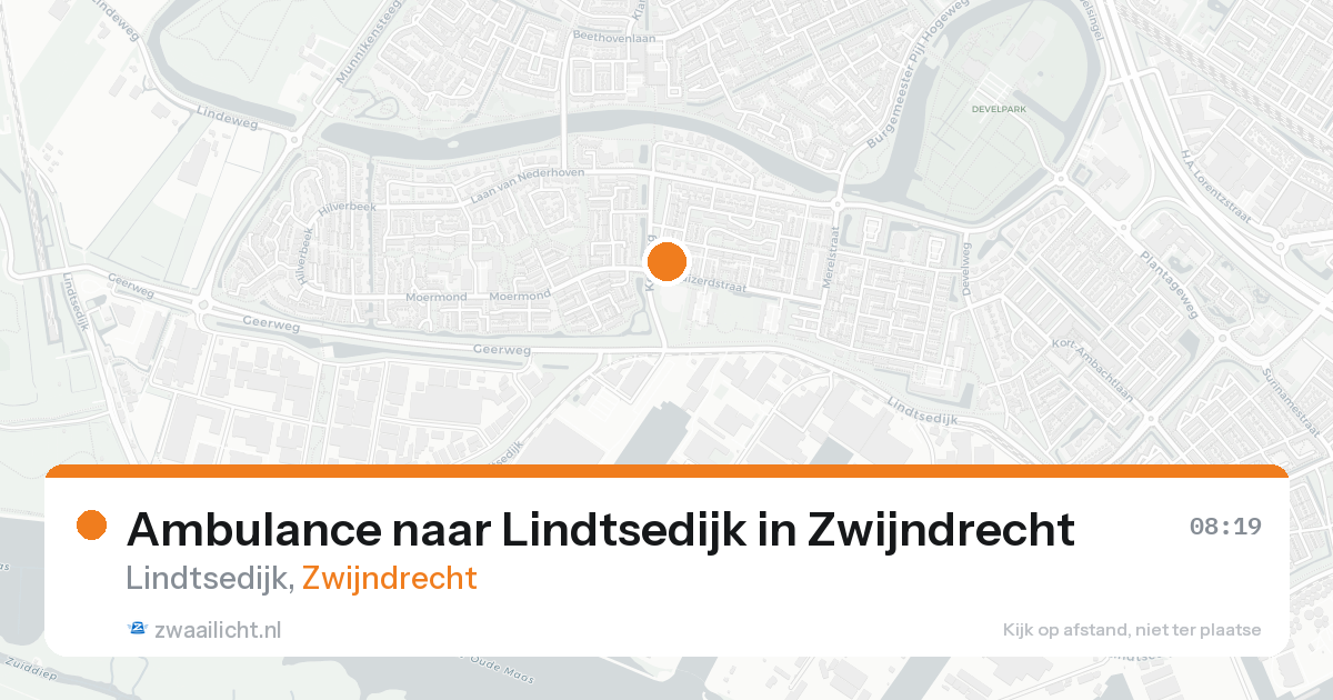Ambulance naar Lindtsedijk in Zwijndrecht — 20 aug 2026
