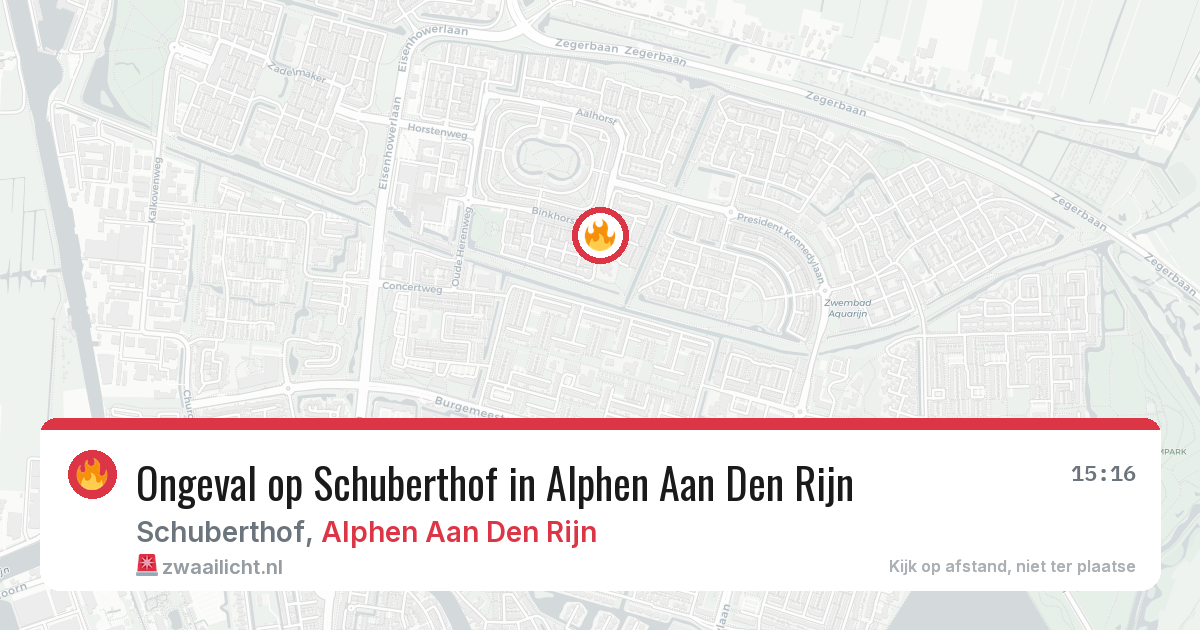 Ongeval op Schuberthof in Alphen Aan Den Rijn — 22 mei 2026
