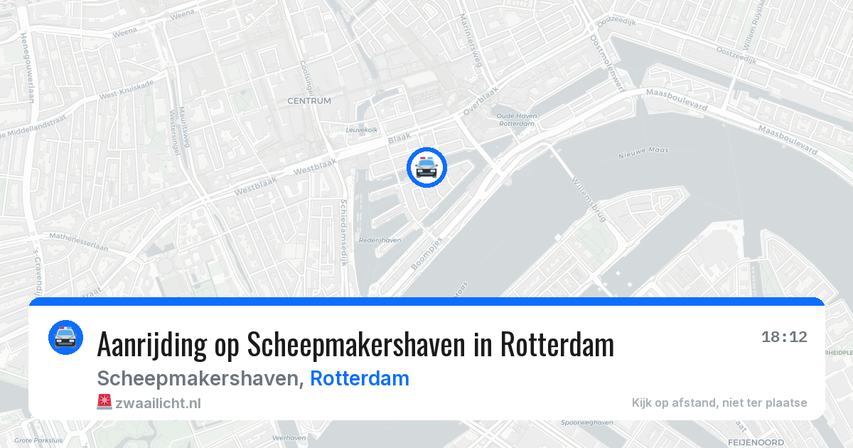 Aanrijding op Scheepmakershaven in Rotterdam — 7 jul 2026