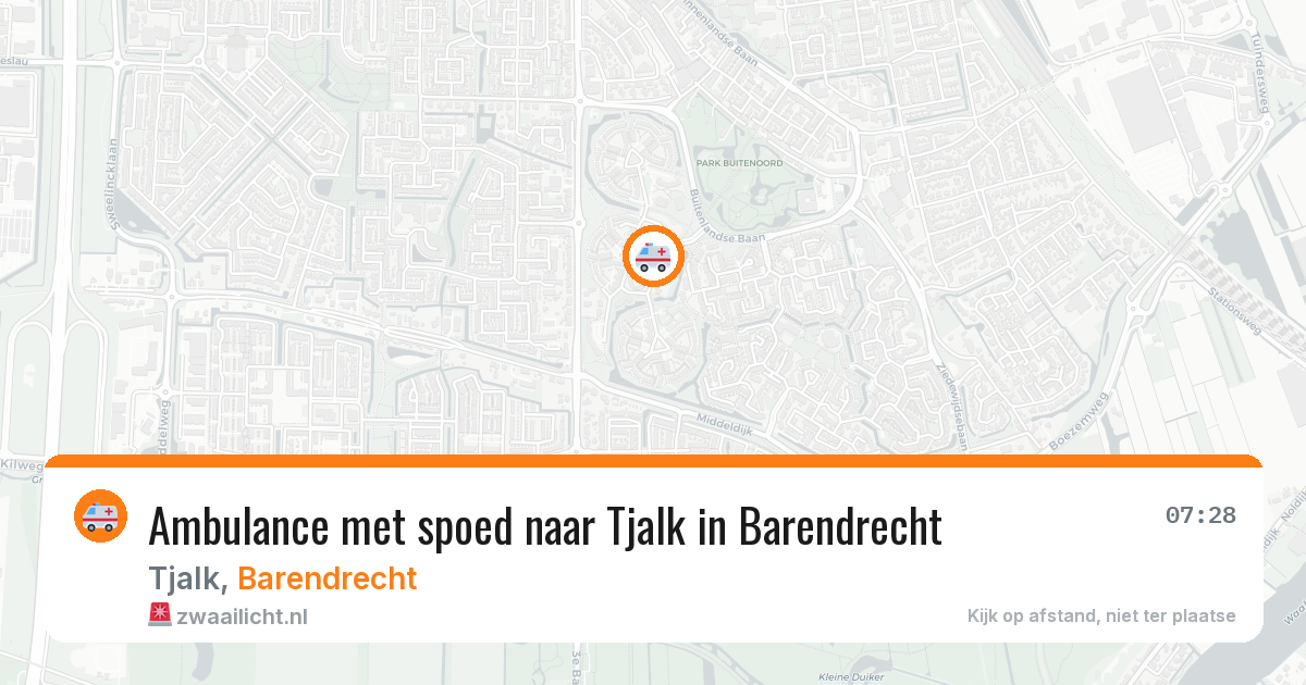 Ambulance met spoed naar Tjalk in Barendrecht — 29 jun 2026