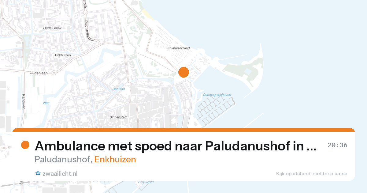 Ambulance met spoed naar Paludanushof in Enkhuizen — 14 jun 2026