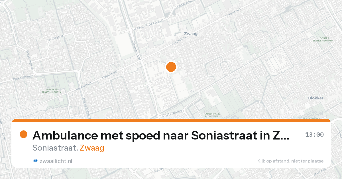 Ambulance met spoed naar Soniastraat in Zwaag — 7 feb 2026