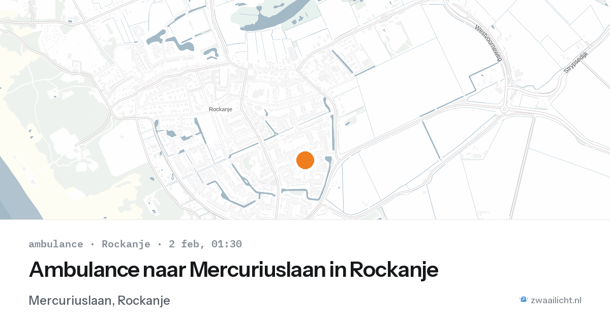 Ambulance naar Mercuriuslaan in Rockanje — 2 feb 2026