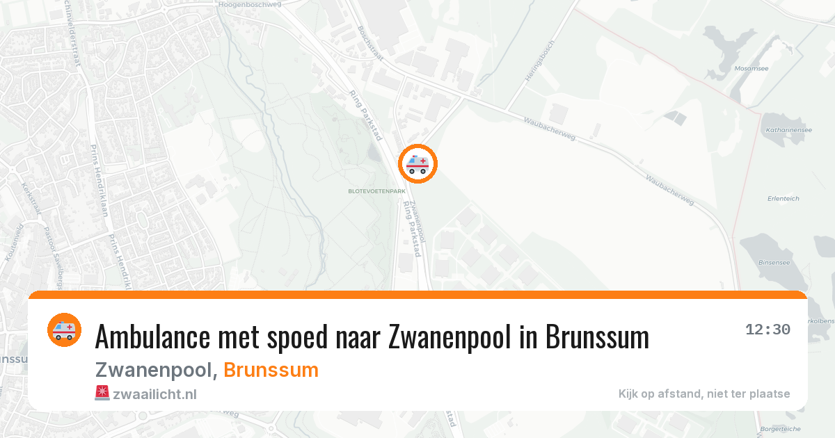 Ambulance met spoed naar Zwanenpool in Brunssum — 1 aug 2026