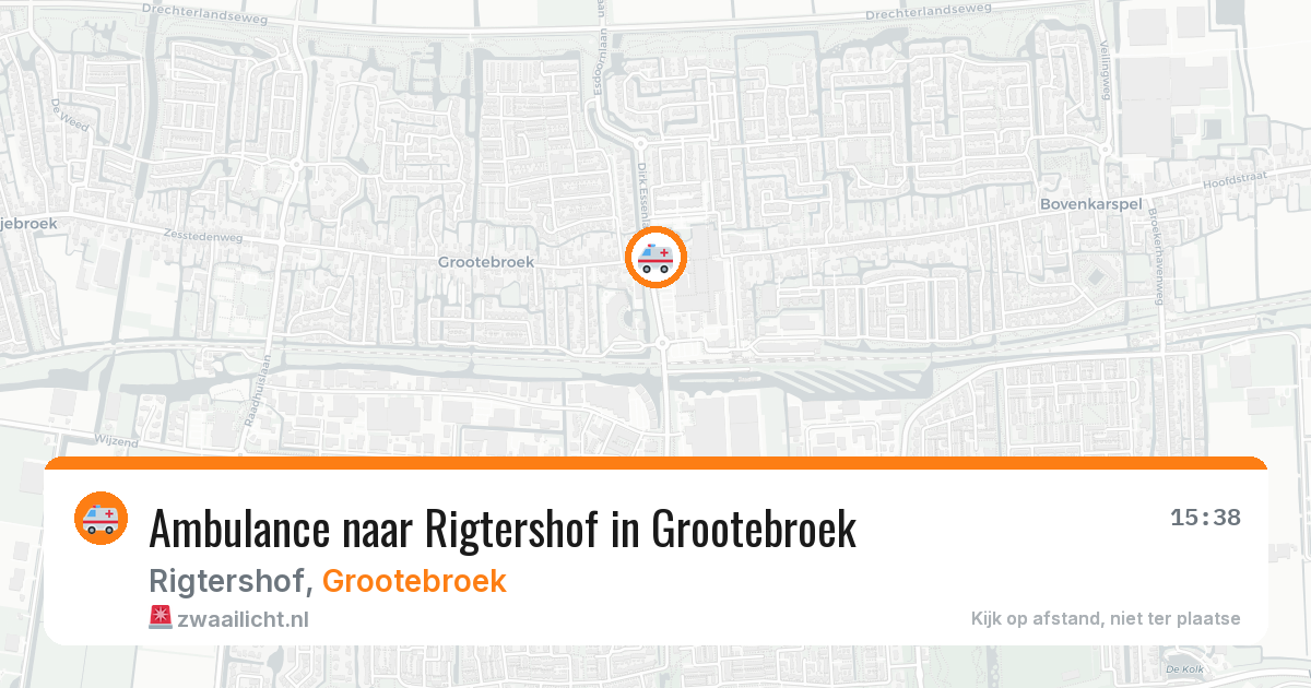 Ambulance naar Rigtershof in Grootebroek — 28 mei 2026