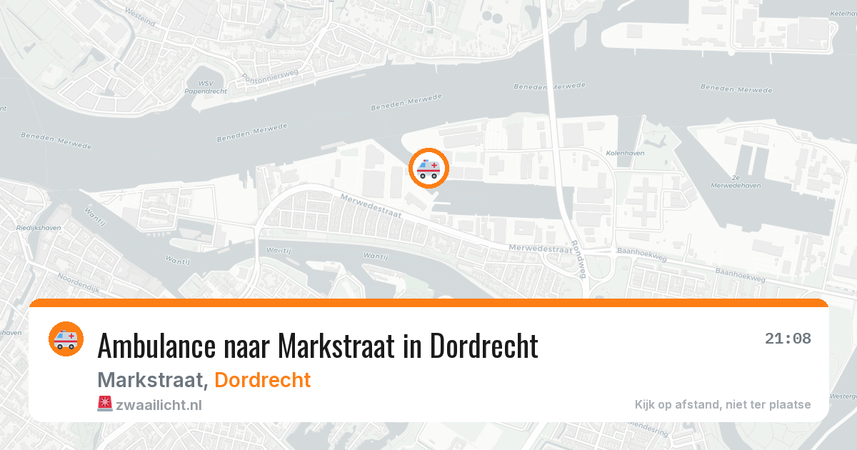 Ambulance naar Markstraat in Dordrecht — 22 mei 2026