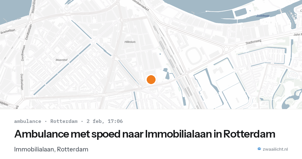 Ambulance met spoed naar Immobilialaan in Rotterdam — 2 feb 2026