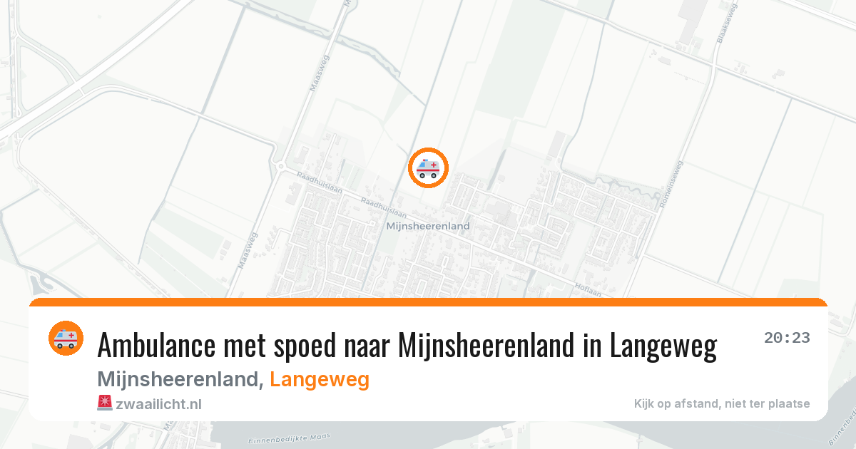 Ambulance met spoed naar Mijnsheerenland in Langeweg — 13 mei 2026