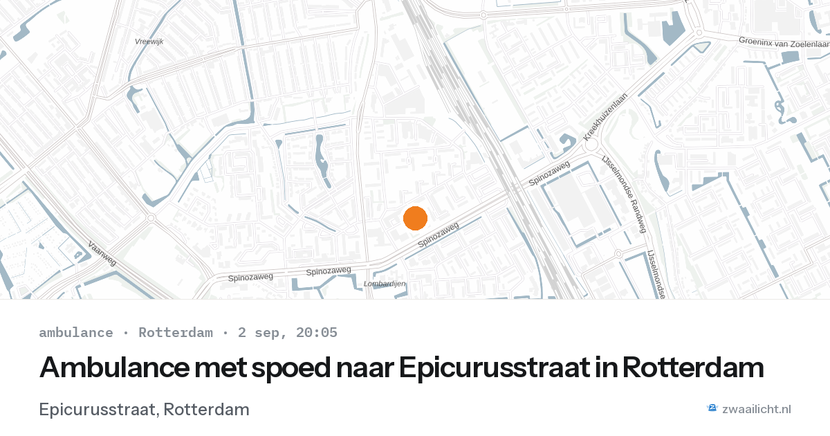 Ambulance met spoed naar Epicurusstraat in Rotterdam — 2 sep 2026