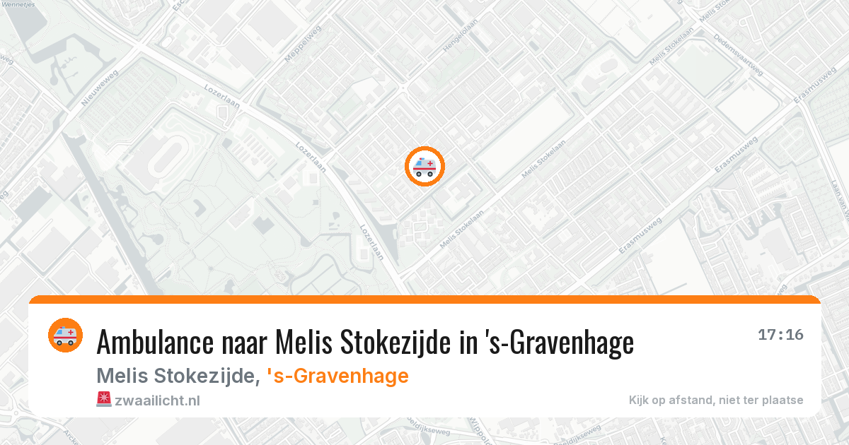 Ambulance naar Melis Stokezijde in 's-Gravenhage — 13 mrt 2026