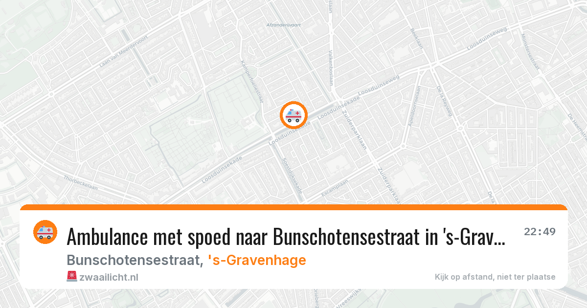 Ambulance met spoed naar Bunschotensestraat in 's-Gravenhage — 24 jun 2026