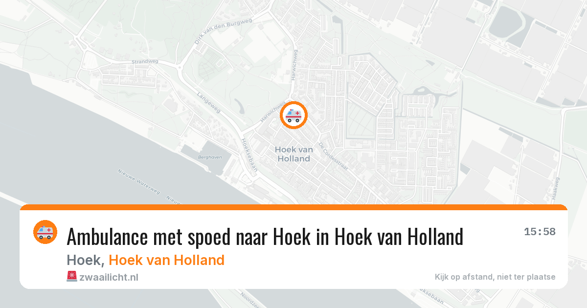 Ambulance met spoed naar Hoek in Hoek van Holland — 9 aug 2026