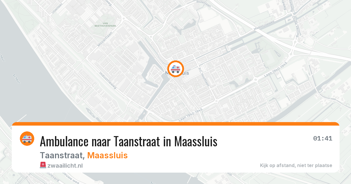 Ambulance naar Taanstraat in Maassluis — 20 mei 2026