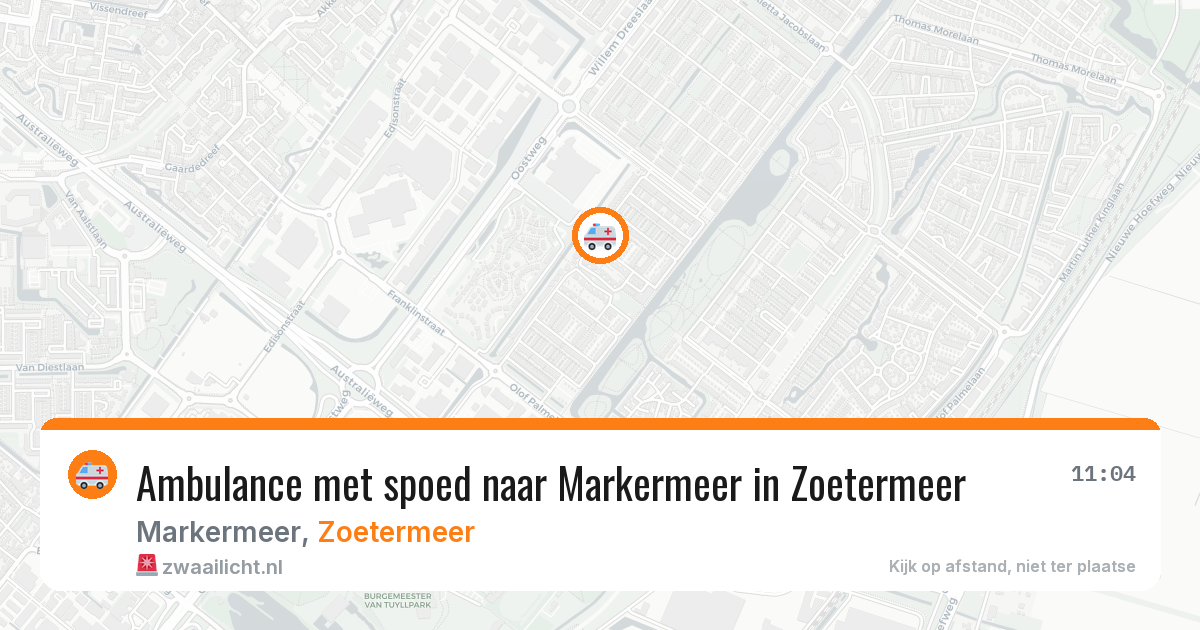 Ambulance met spoed naar Markermeer in Zoetermeer — 12 aug 2026