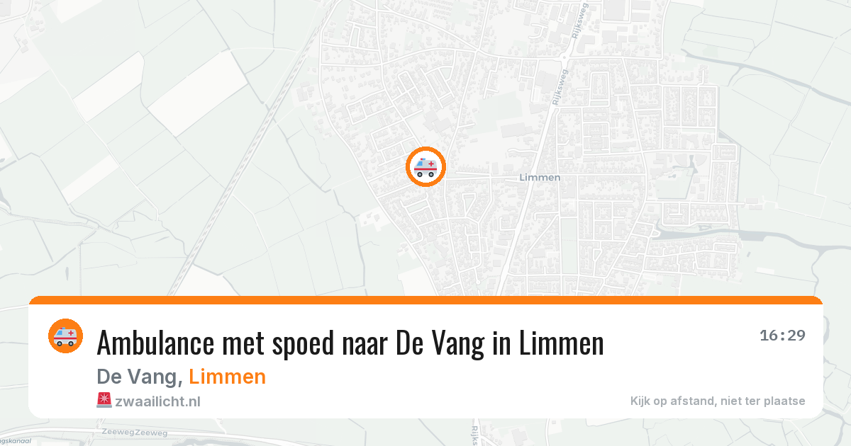 Ambulance met spoed naar De Vang in Limmen — 22 apr 2026