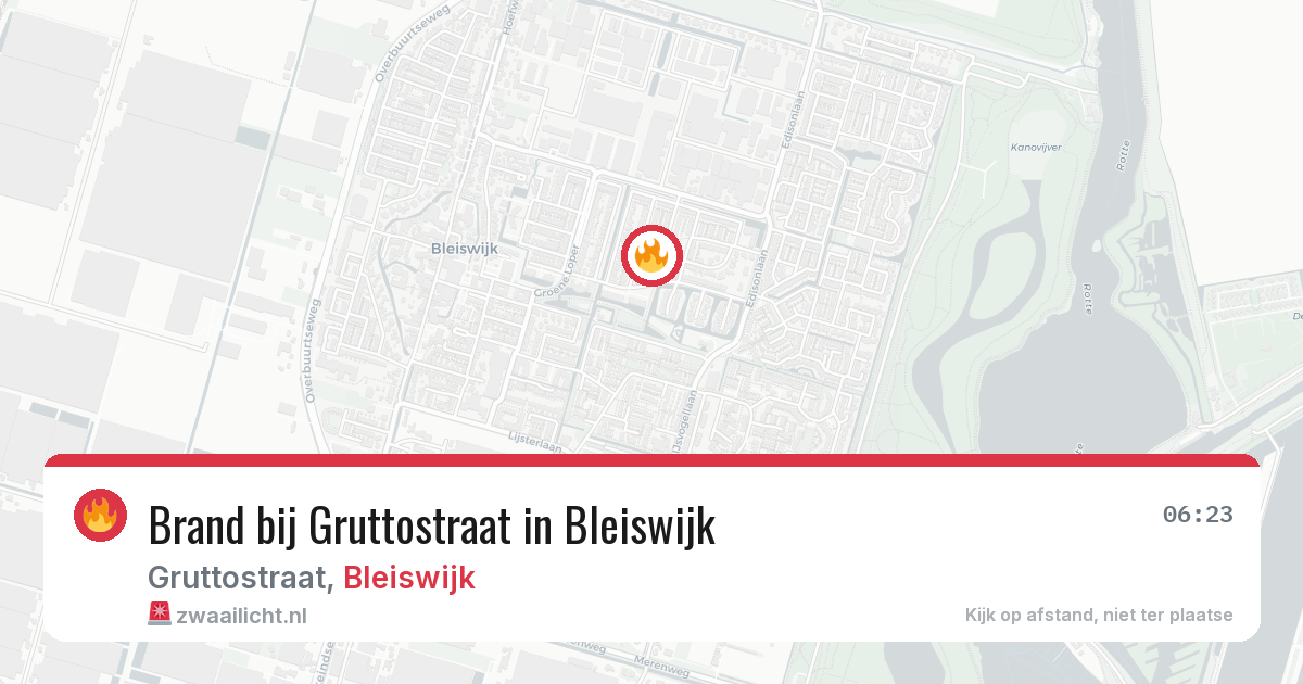 Brand bij Gruttostraat in Bleiswijk — 23 jul 2026