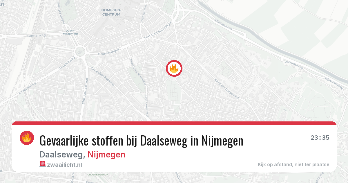 Gevaarlijke stoffen bij Daalseweg in Nijmegen — 13 jun 2026