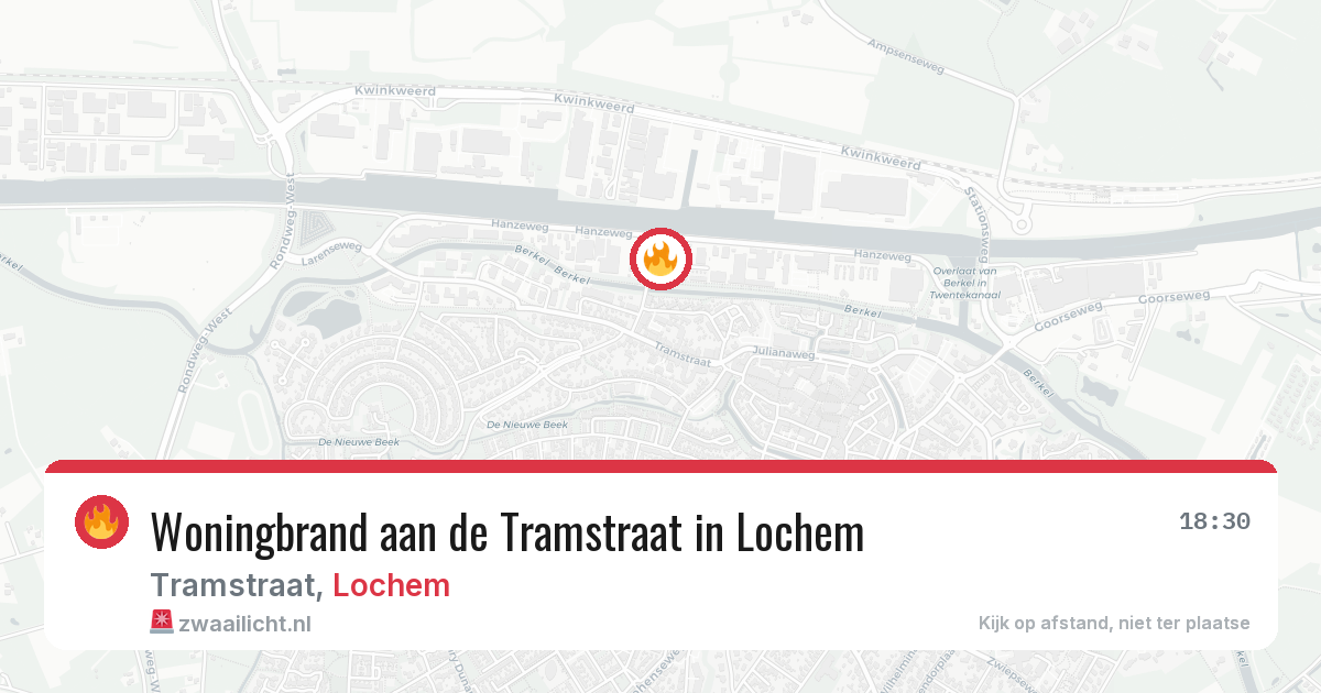 Woningbrand aan de Tramstraat in Lochem — 21 mrt 2026