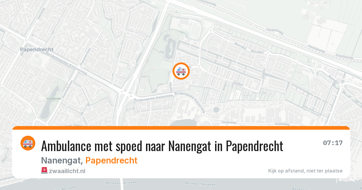 Ambulance met spoed naar Nanengat in Papendrecht — 14 apr 2026