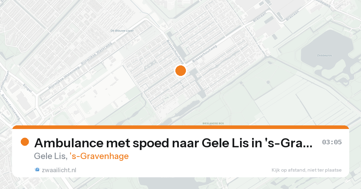 Ambulance met spoed naar Gele Lis in 's-Gravenhage — 24 aug 2026