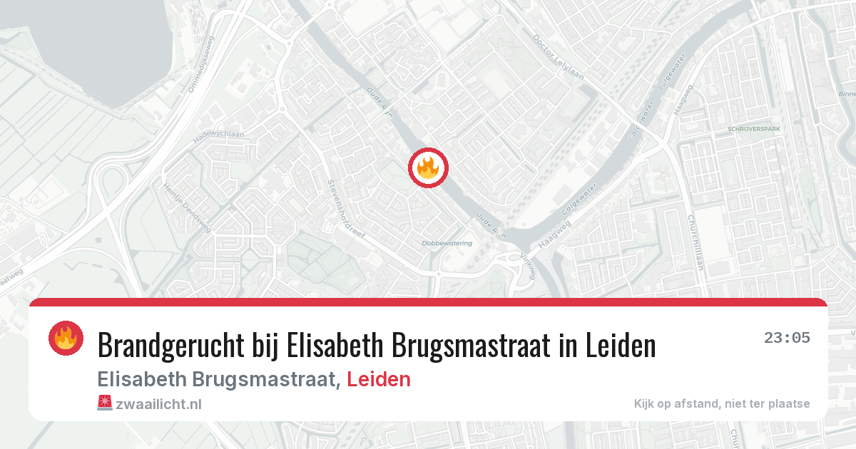 Brandgerucht bij Elisabeth Brugsmastraat in Leiden — 27 jun 2026