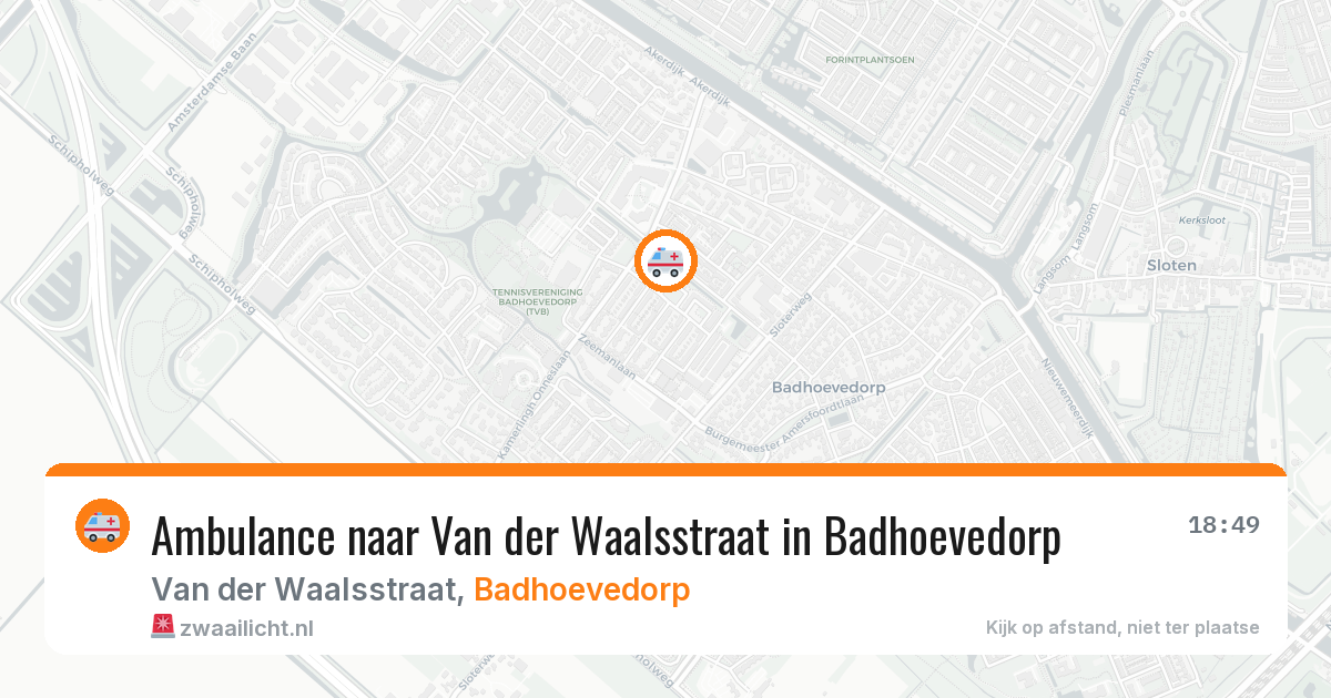 Ambulance naar Van der Waalsstraat in Badhoevedorp — 8 feb 2026