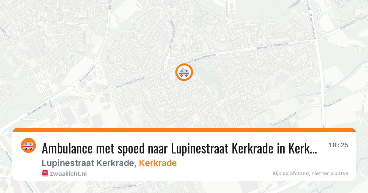 Ambulance met spoed naar Lupinestraat Kerkrade in Kerkrade — 16 jun 2026