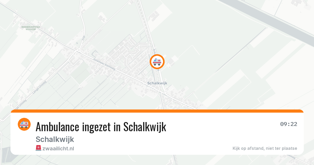 Ambulance ingezet in Schalkwijk — 29 jan 2026