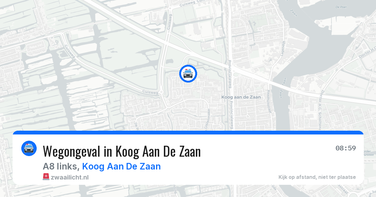 Wegongeval in Koog Aan De Zaan — 11 aug 2026