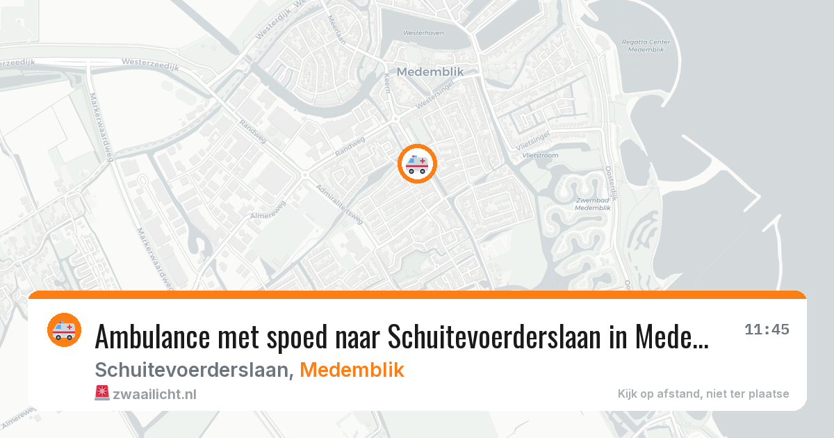 Ambulance met spoed naar Schuitevoerderslaan in Medemblik — 9 aug 2026