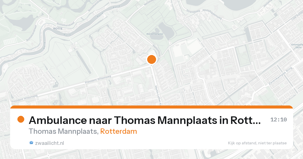 Ambulance naar Thomas Mannplaats in Rotterdam — 24 aug 2026