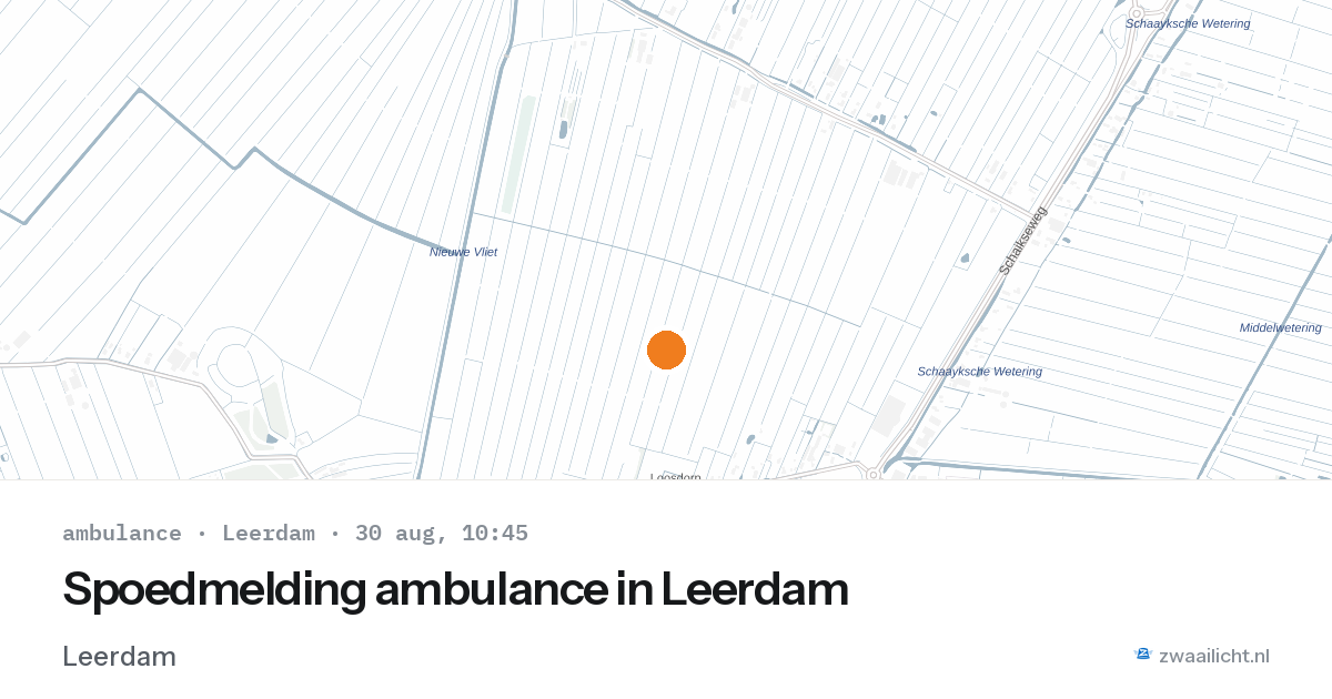 Spoedmelding ambulance in Leerdam — 30 aug 2026