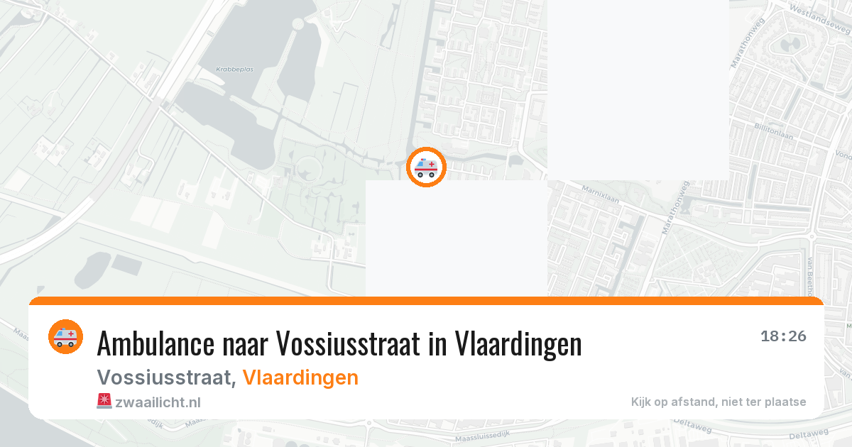 Ambulance naar Vossiusstraat in Vlaardingen — 20 jul 2026