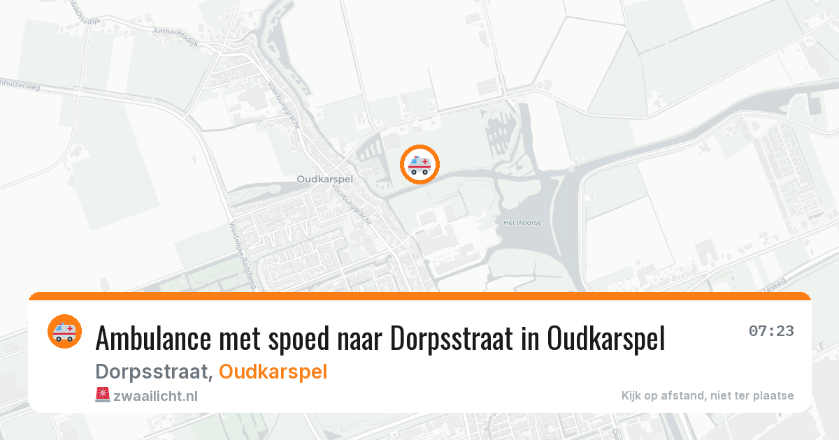 Ambulance met spoed naar Dorpsstraat in Oudkarspel — 27 apr 2026