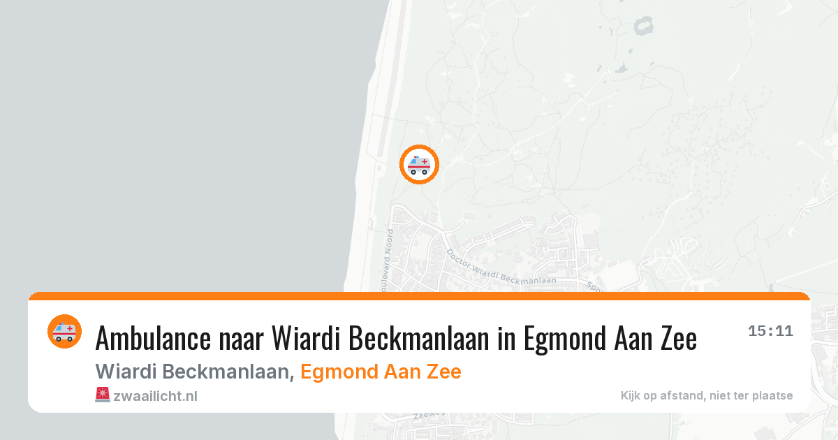 Ambulance naar Wiardi Beckmanlaan in Egmond Aan Zee — 22 jun 2026