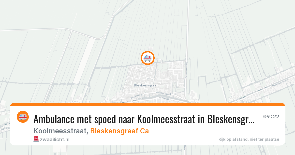 Ambulance met spoed naar Koolmeesstraat in Bleskensgraaf Ca — 13 mei 2026