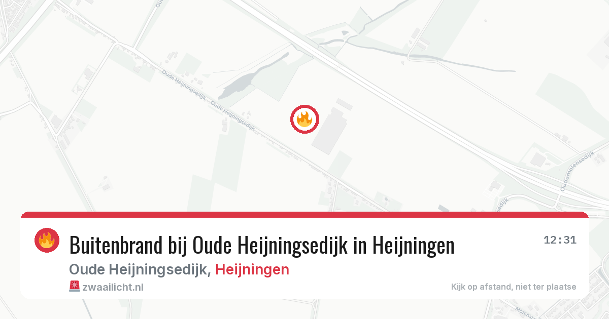 Buitenbrand bij Oude Heijningsedijk in Heijningen — 6 aug 2026