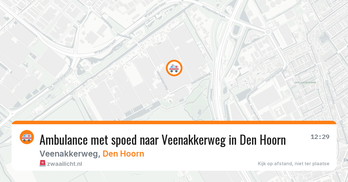 Ambulance met spoed naar Veenakkerweg in Den Hoorn — 19 mrt 2026