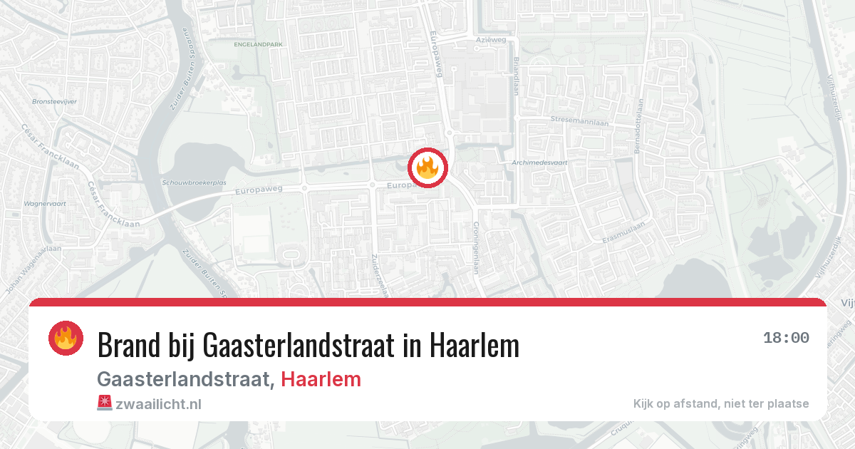 Brand bij Gaasterlandstraat in Haarlem — 26 jun 2026
