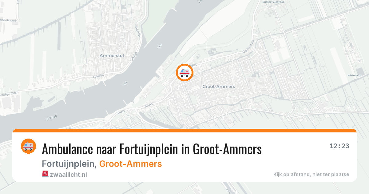 Ambulance naar Fortuijnplein in Groot-Ammers — 2 jul 2026