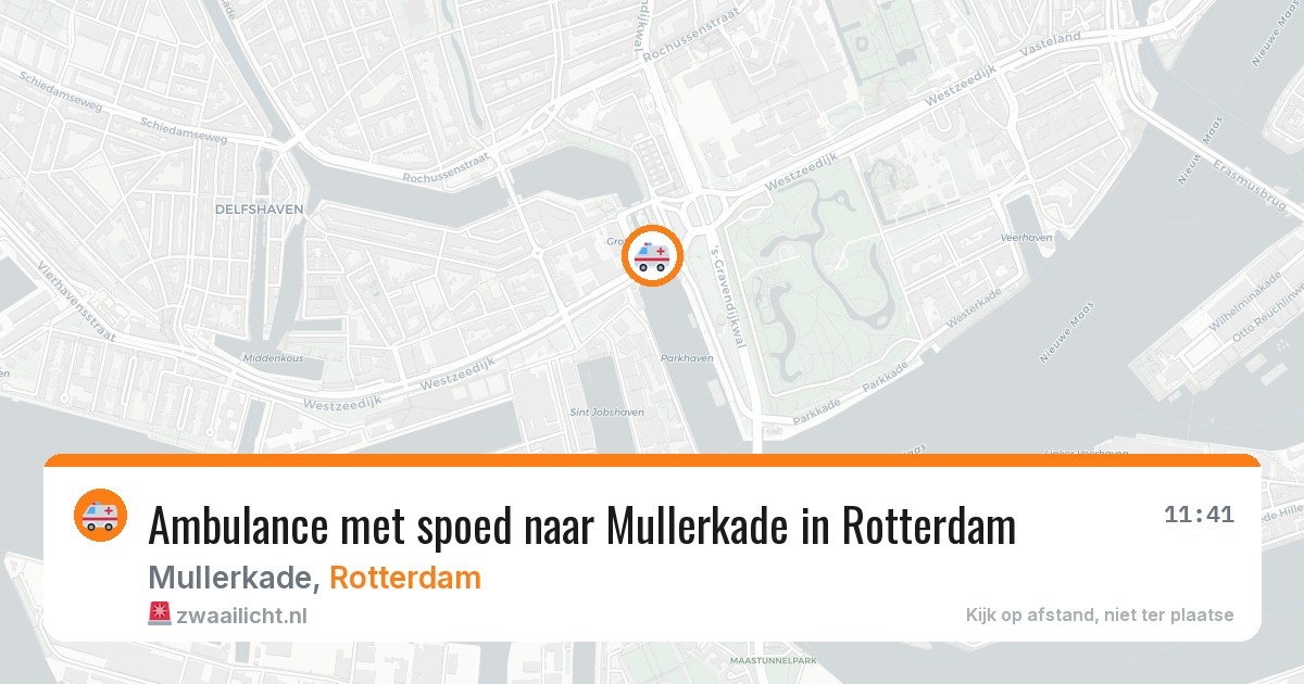 Ambulance met spoed naar Mullerkade in Rotterdam — 21 jun 2026