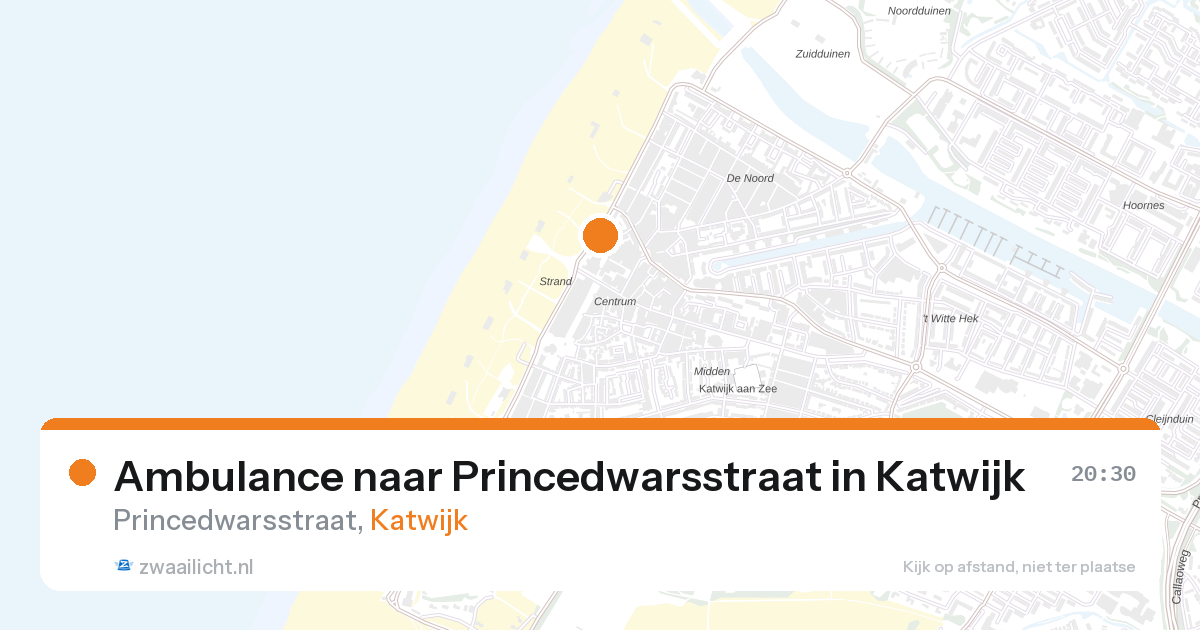 Ambulance naar Princedwarsstraat in Katwijk — 10 jun 2026