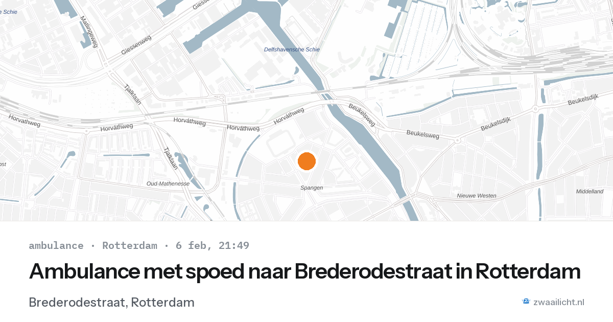 Ambulance met spoed naar Brederodestraat in Rotterdam — 6 feb 2026