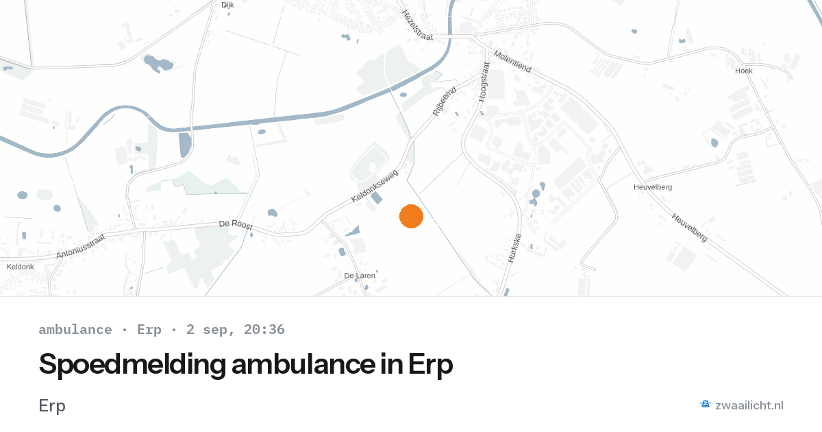 Spoedmelding ambulance in Erp — 2 sep 2026
