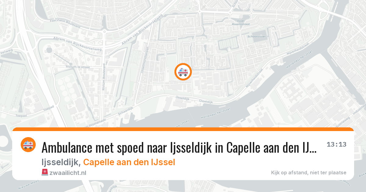 Ambulance met spoed naar Ijsseldijk in Capelle aan den IJssel — 29 jun 2026