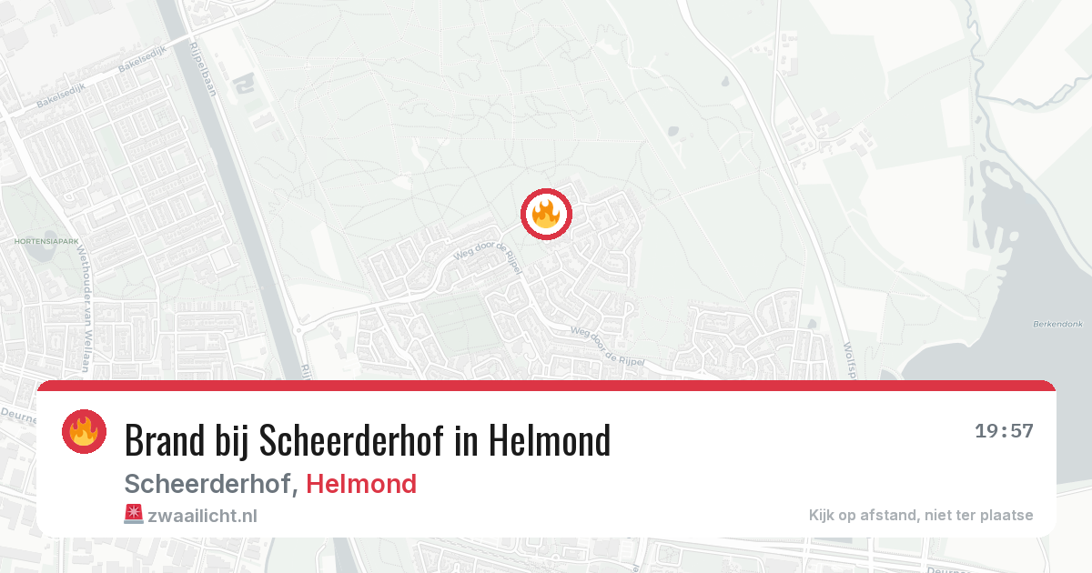 Brand bij Scheerderhof in Helmond — 14 aug 2026