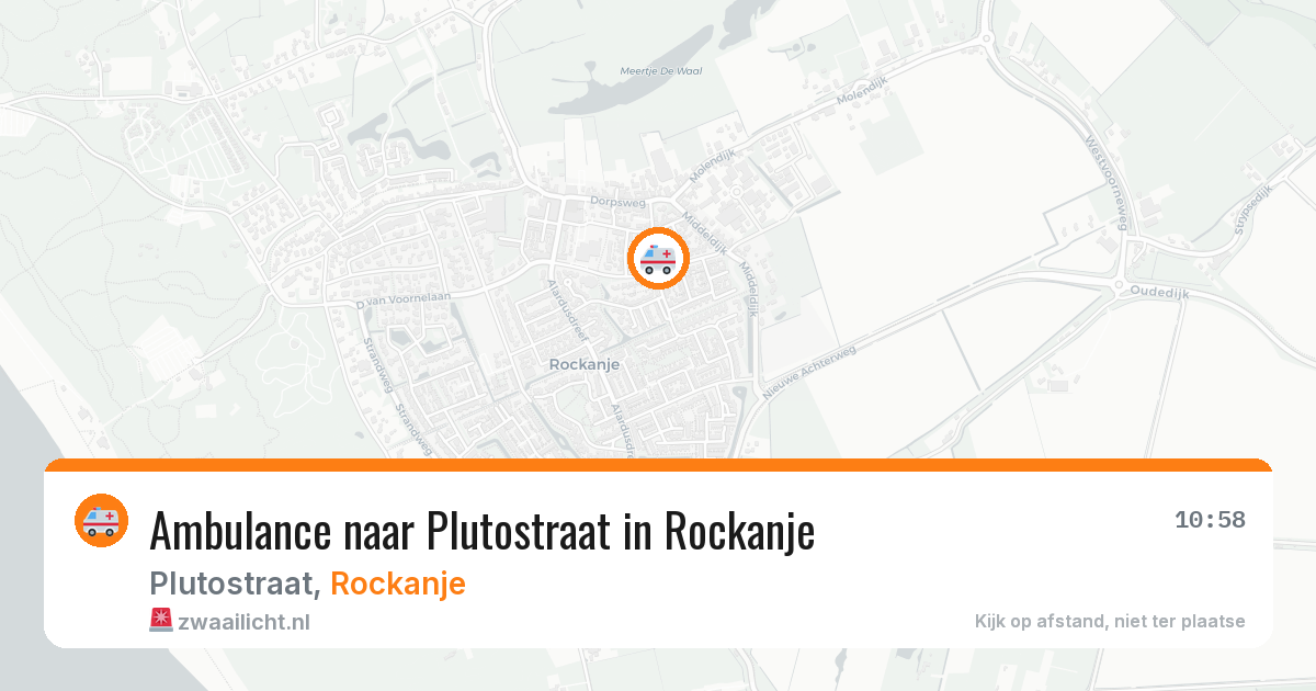 Ambulance naar Plutostraat in Rockanje — 12 aug 2026