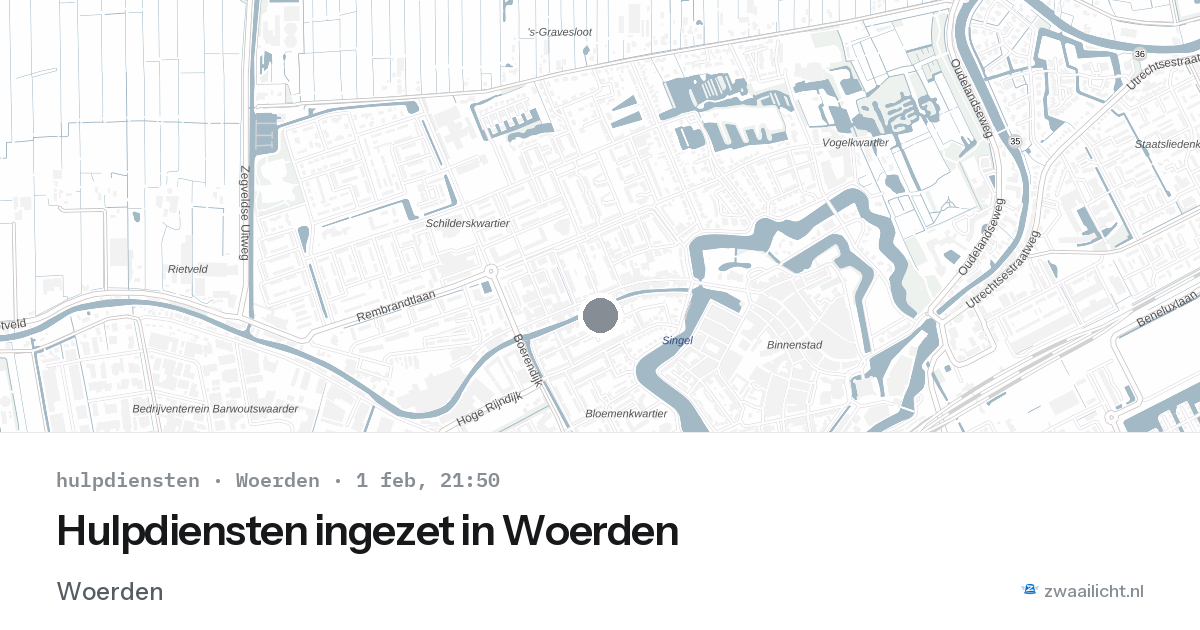 Hulpdiensten ingezet in Woerden — 1 feb 2026 | 🚨 Zwaailicht.nl
